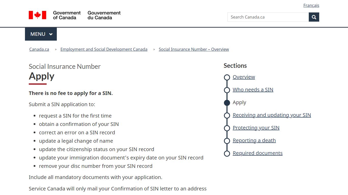 Social Insurance Number – Apply - Canada.ca